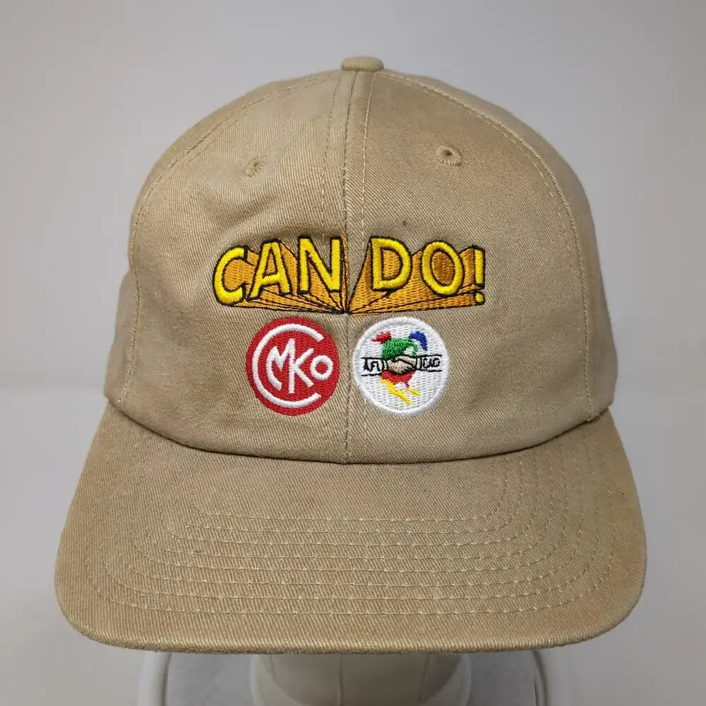 Can Do! Snapback Hat Brown One Size Embroidered Adjustable 6 Panel - Picture 2 of 10